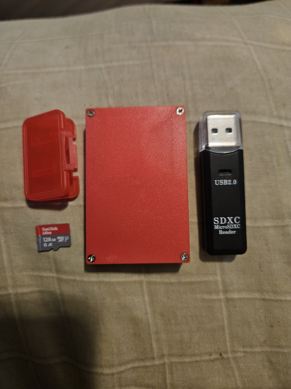 Nintendo Red Portable Memory Card Reader & SDXC USB Adapter Set
